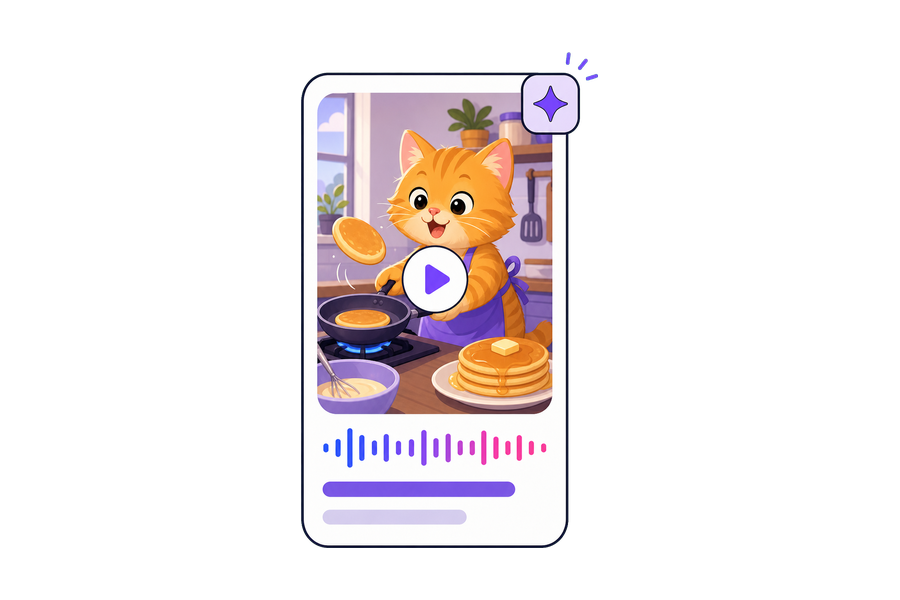 AI-animated cat video generated in a chosen art style