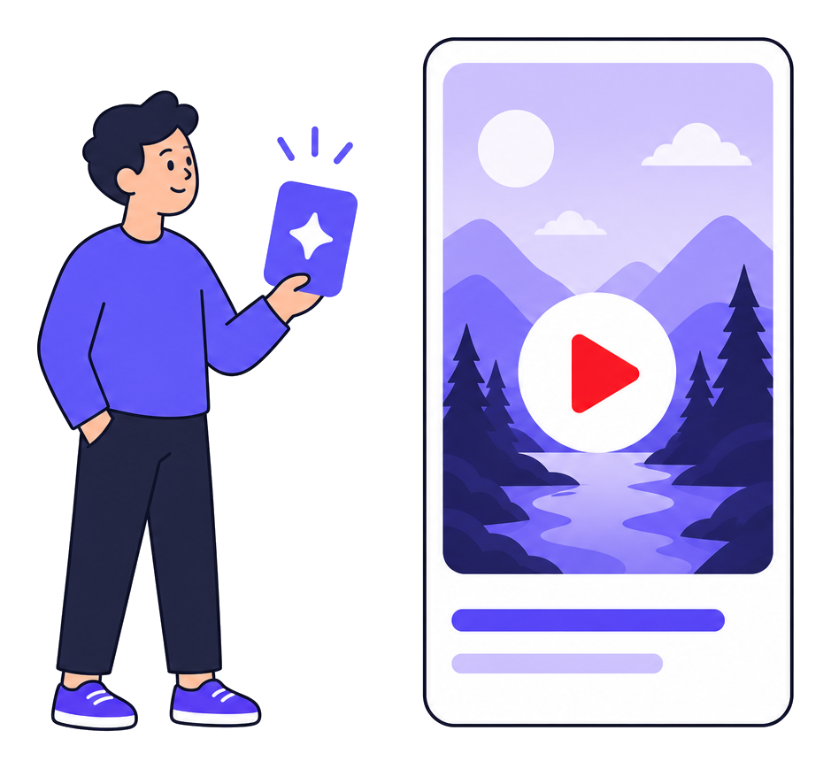 AI YouTube Shorts generator turning a topic into a finished faceless short