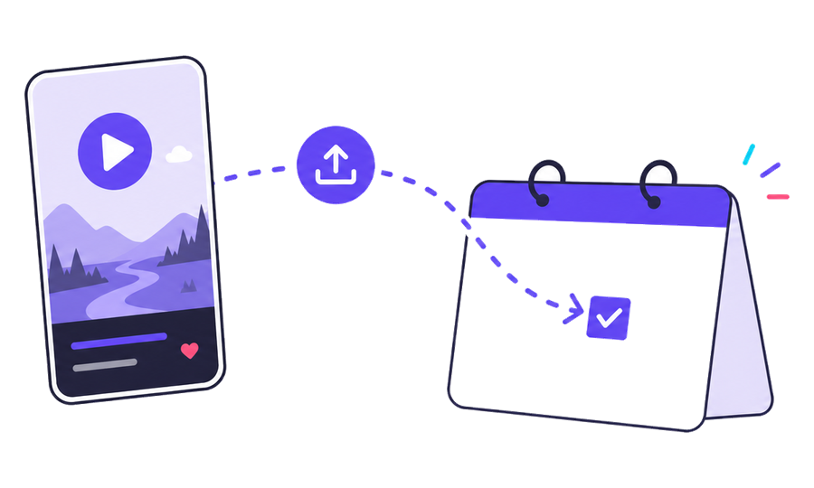 Finished TikTok videos auto-publish on a schedule
