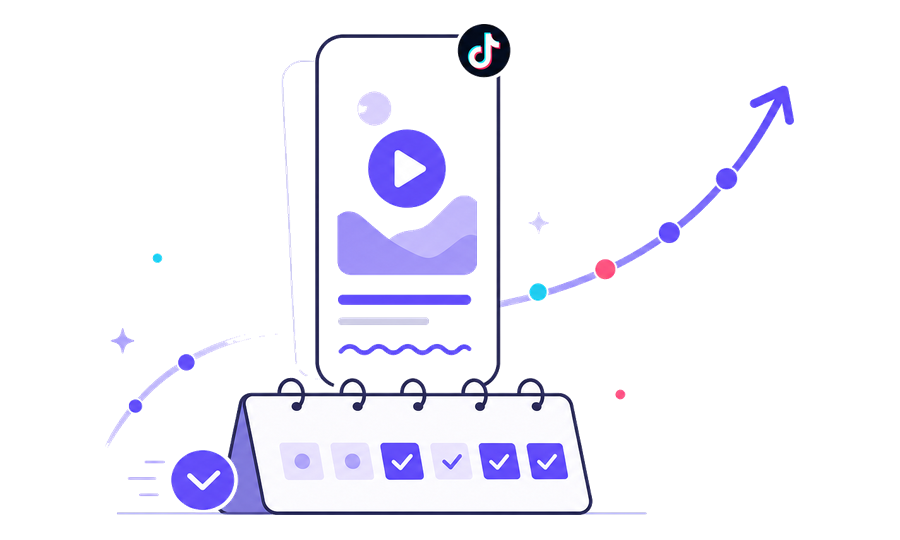 Grow a faceless TikTok account on a publishing schedule